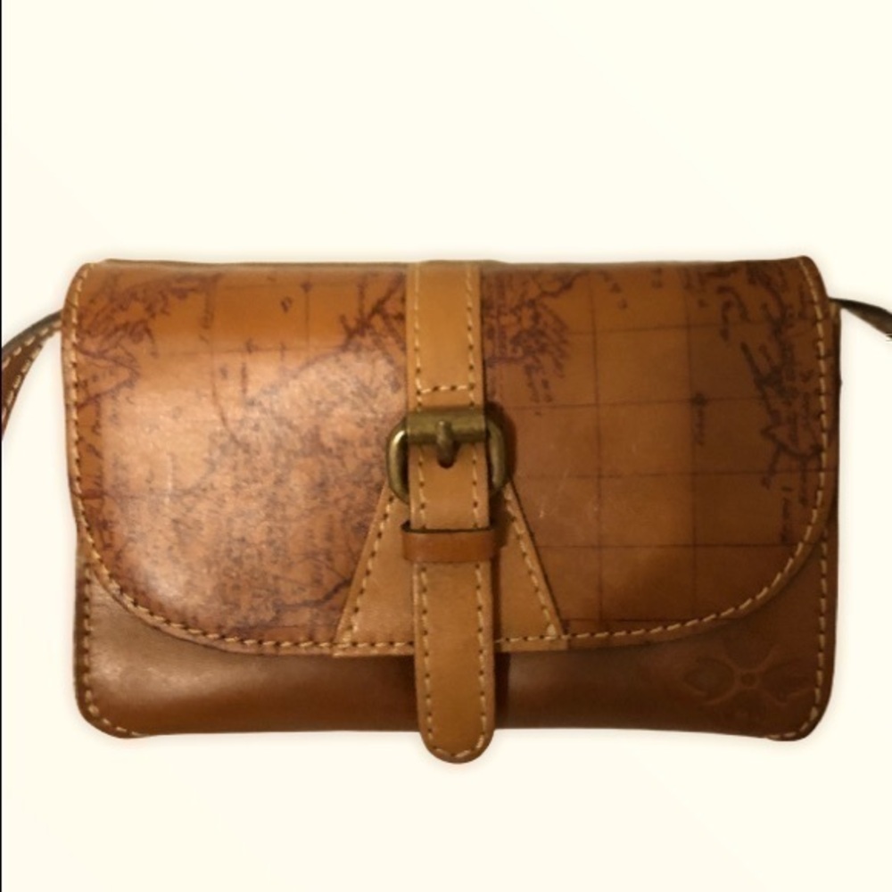 Patricia Nash brown ancient world map bag